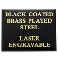 Black Brass Plated Steel Plate (2 5/8"x3 1/4")